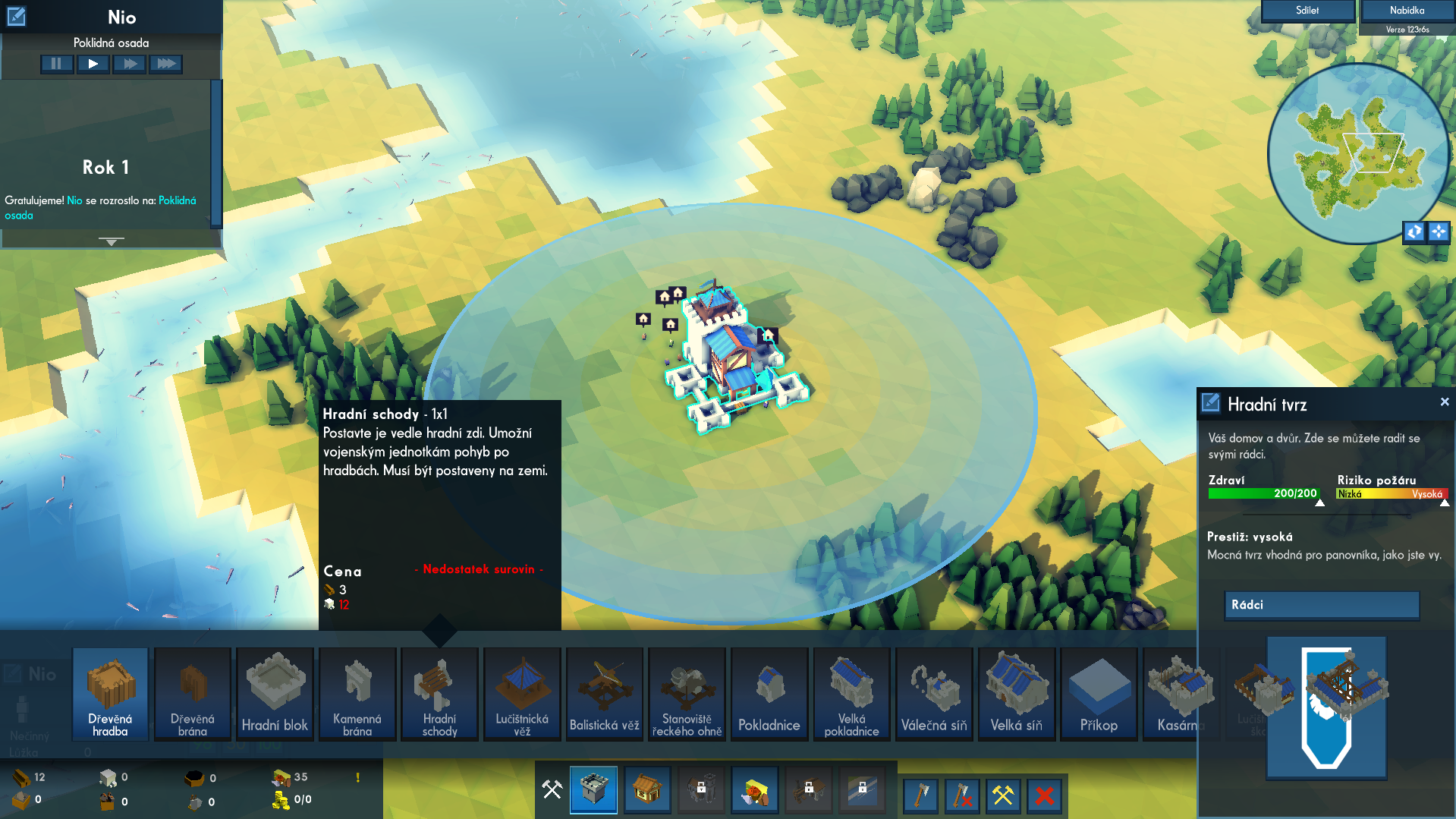 Kingdoms and Castles v češtině – ukázka 4
