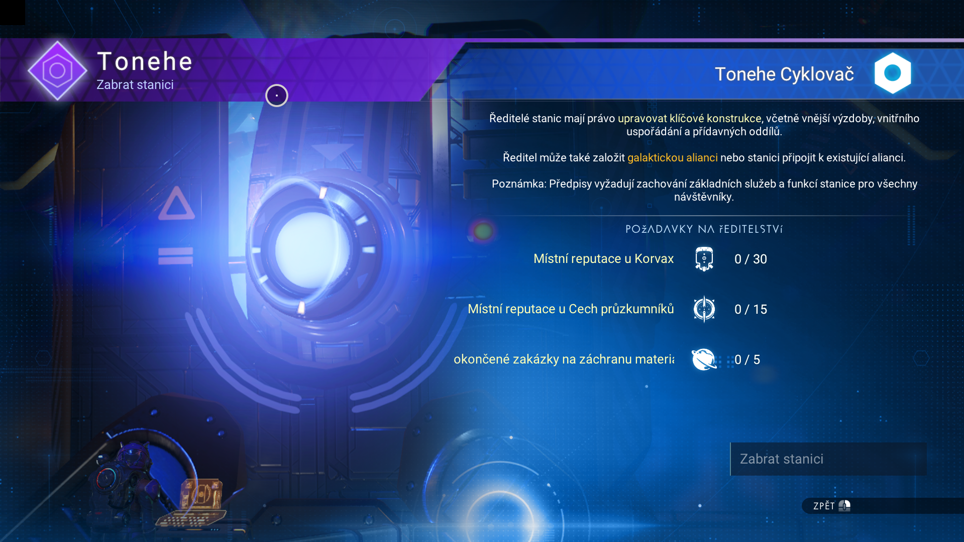 No Man's Sky v češtině – správa vesmírné stanice