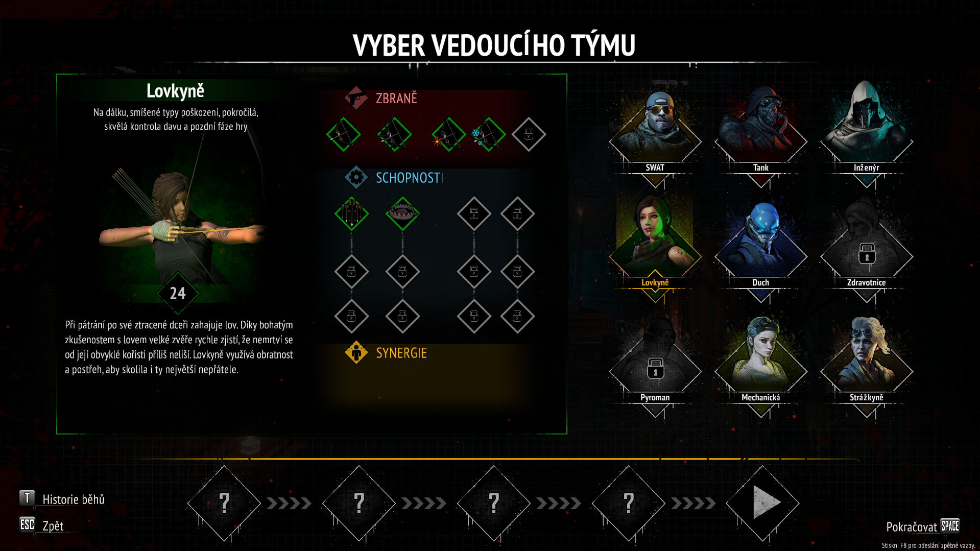 Yet Another Zombie Survivors v češtině – výběr vedoucího týmu