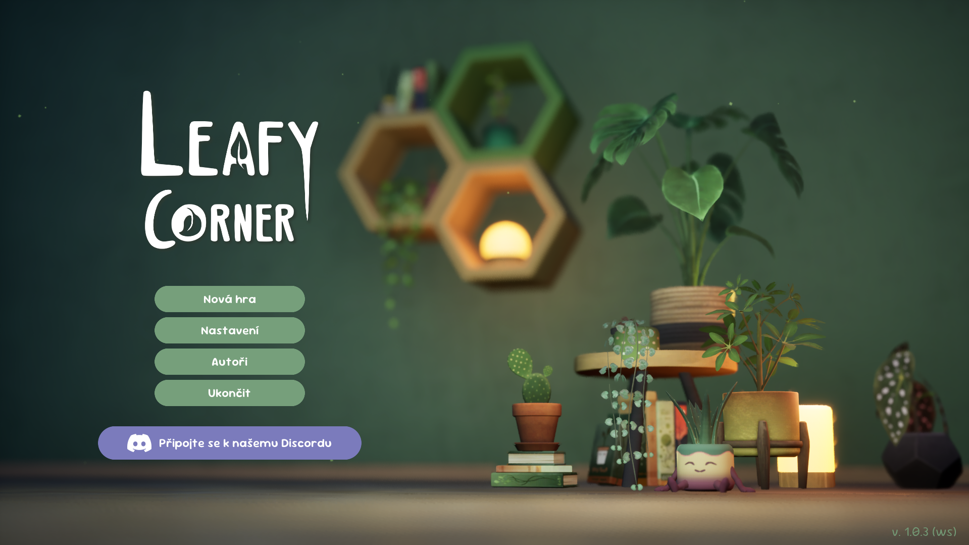 Leafy Corner – hlavní menu hry